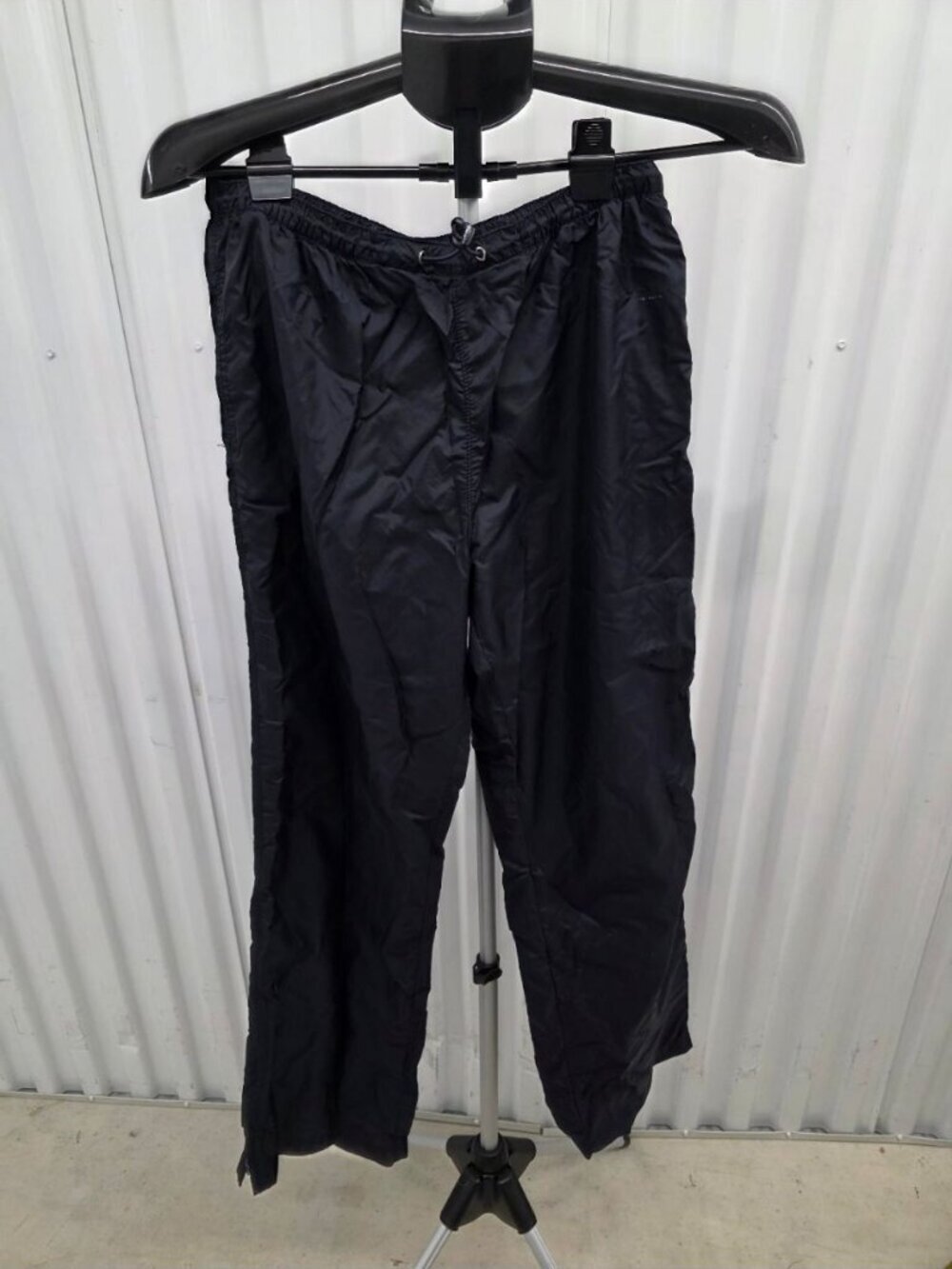Champion Track Pants Black M Nylon Polyester Windbreaker Drawstring